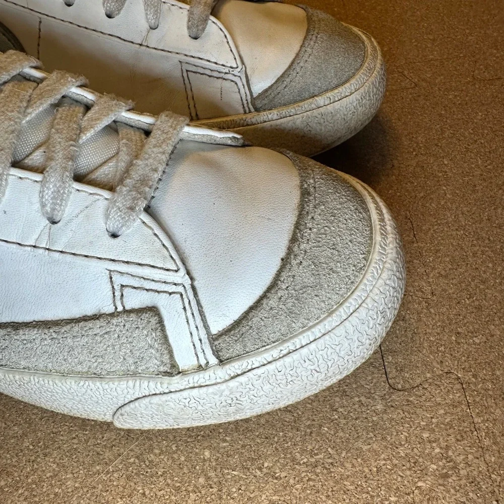 Nike Blazer Mid 77 Vintage White Metallic Silver Sneakers CZ1055-112 Womens 9